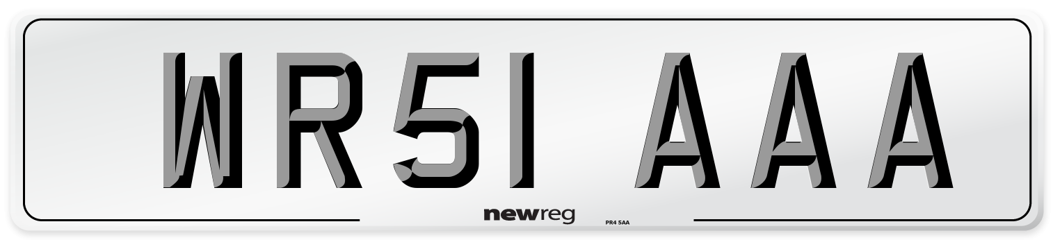 WR51 AAA Number Plate from New Reg
